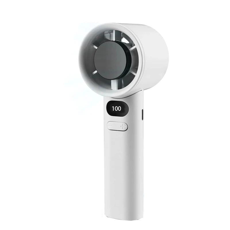 Mini Handheld Turbo Fan Foldable Design 1-199-Speed Wind Rechargeable Digital Display Protable Pocket Fans for Outdoor