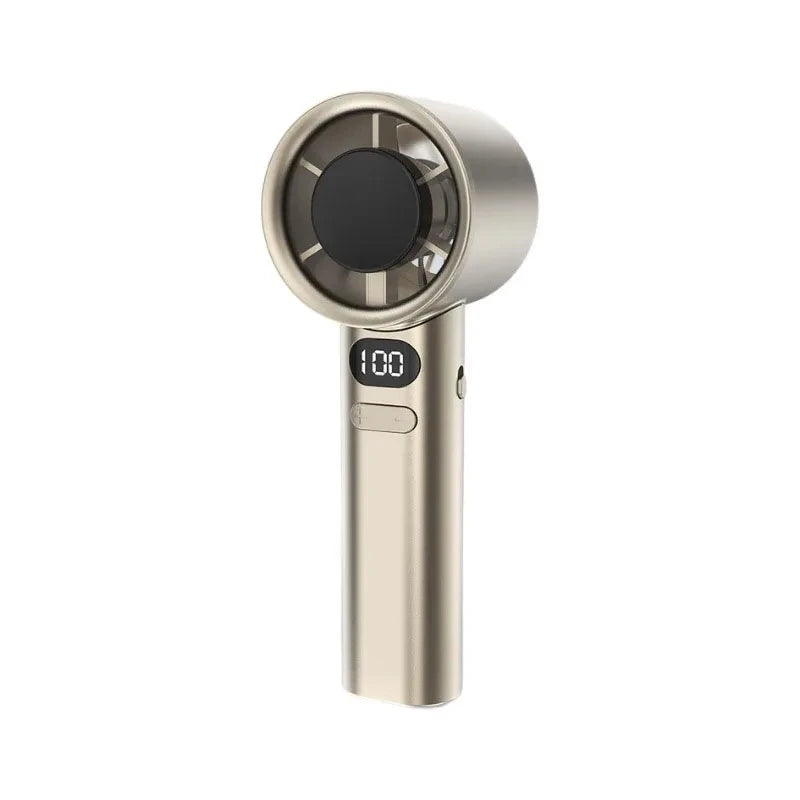 Mini Handheld Turbo Fan Foldable Design 1-199-Speed Wind Rechargeable Digital Display Protable Pocket Fans for Outdoor